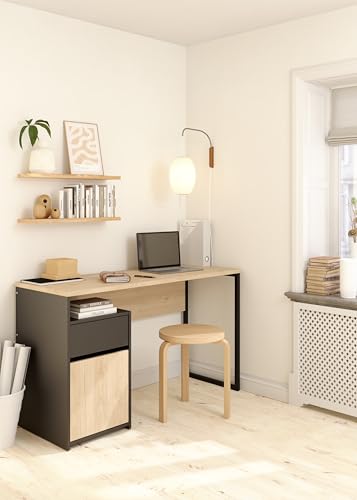 Tvilum Waylon Desk, Oak and Matte Black