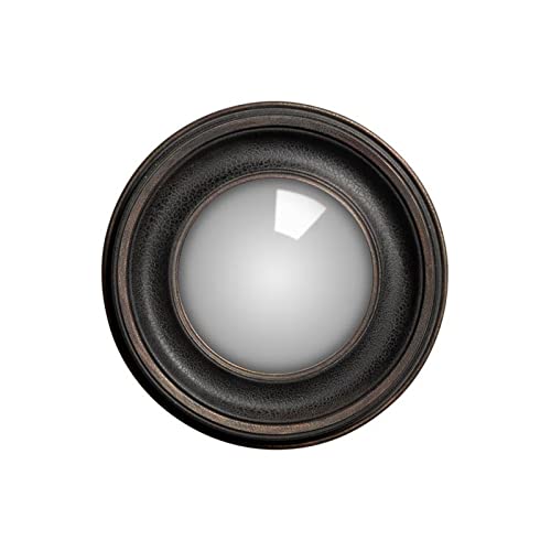 CHEHOMA Miroir Convexe Patine Noir 29cm