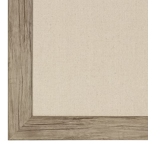 Designovation Beatrice Framed Linen Fabric Pinboard, 18X27, Rustic Brown #TOP5