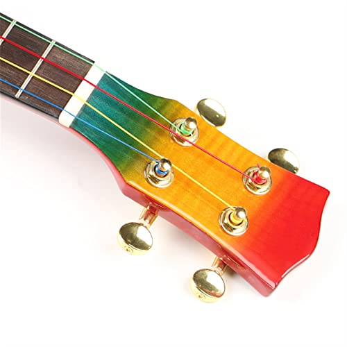 KERREY Ukulélé Soprano 24 Pouces Ukulele Rainbow Color Tiger Motif Maple Nylon Four-String Ukulele Instrument Petite Guitare Ukulélé Voyage - Les Beatles, Paul McCartney, John Lennon, RIngo Starr, George Harrison KERREY Ukulélé Soprano 24 Pouces Ukulele Rainbow Color Tiger Motif Maple Nylon Four-String Ukulele Instrument Petite Guitare Ukulélé Voyage – Image 4