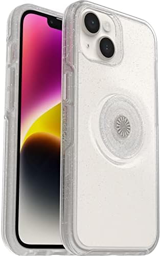 OtterBox Otter+Pop Etui na iPhone 14 Pro, Wstrząsoodporne, Etui z PopSockets PopGrip, Potrójnie Testowany Zgodnie ze Standardem Wojskowym, Przezroczyste