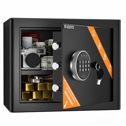 WASJOYE 31L Safe Box with Digital Keypad and Key Lock