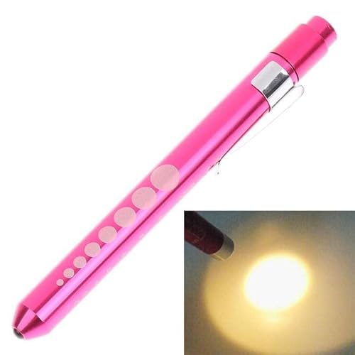 Relógio Lapela Silicone Enfermagem Rosa E Caneta Lanterna com luz amarela