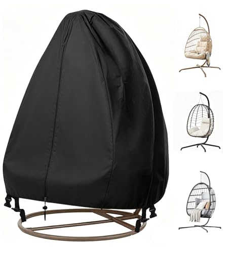 FLYMEI Patio Egg Chair Covers with Zipper, 420D Wicker Egg Swing Chair Covers, Waterproof Heavy Duty...