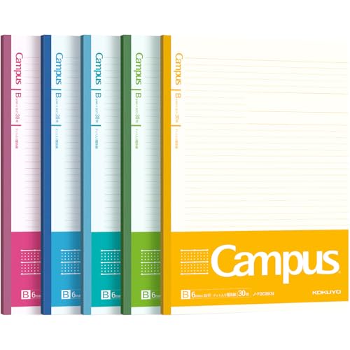 KOKUYO B5 Composition Notebooks, 5 Pack Campus Comp Book with Dot 6mm Ruled