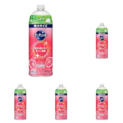 キュキュット ピンクグレープフルーツの香り つめかえ用 700ml (× 5)