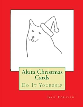 Paperback Akita Christmas Cards: Do It Yourself Book