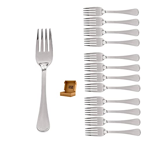 12 x Tenedores de Postre - Cubiertos de Mesa Oxford - Envio 24 H - Cubiertos Elegantes de Acero inoxidable - Alar Cok - Anticorrosión y Desgaste - Uso Doméstico y Profesional (Tenedor Postre)