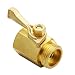 Twinkle Star Super Heavy Duty 3/4" Brass Shut Off Valve Garden Hose Connector, TWIS3005
