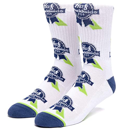 HUF x PBR Logo Socks - White