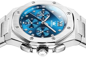 OLEVS Mens Analog Watch Stainless Steel Easy Read Waterproof Luminous Casual Luxury Watches