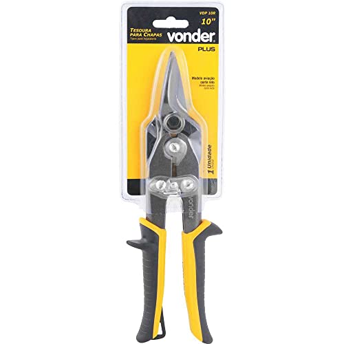 Vonder Tesoura Para Chapas Modelo Aviação Reta Em Aço Cromo Vanádio Vdp 10R Plus Vdo1046