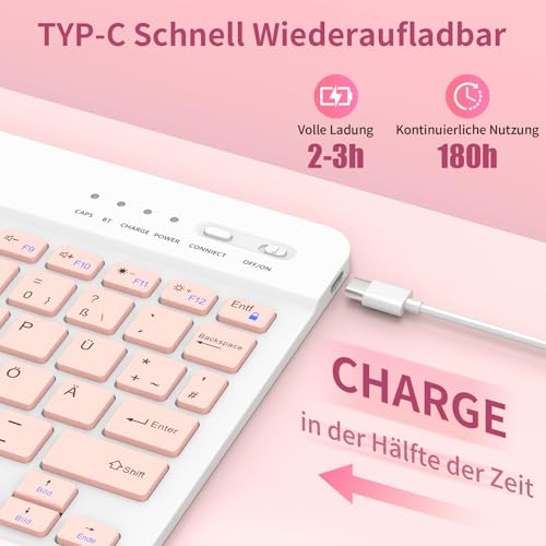 GAOJIE Tastatur Hülle für iPad A16 11 Gen 11'' 2025/iPad 10 Gen 10,9'' 2022 – Ansicht 6