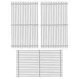 Cozilar Grill Grates Parts for Weber Genesis Grill 66089, 66097, Weber Genesis II E-410, S-410, E/S-415, E/S-435, LX E/S-440, 18” Stainless Steel Grids BBQ Gas Grill Replacement Parts