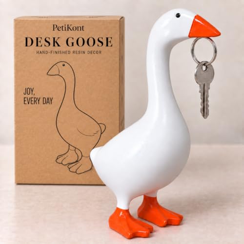 PetiKnot 12 Pcs 7 Inch Desk Goose Outfits with Multiple Cute Accessories, Perfect for Office, Home Decor, or Creative Gifts (Including Statues)