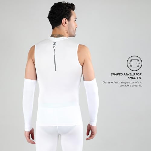 Image of DSC Men's Solid Sando Compression (DSMPS319-L Off Whit L)