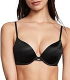 Victoria's Secret Push Up Bra, Adds One Cup Size, Padded, Plunge Neckline, Bras for Women, Very Sexy Collection, Black (32DD)