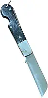 Canivete Inox tipo Roger pica fumo com bainha de couro (preto)