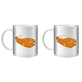 Muster: 2 Pack Orange Stuff4® Tee/Kaffee Becher 350ml/2 Pack Orange/1987 Firebird Trans Am GTA/Weißkeramik/ST10