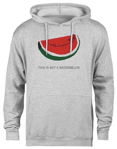 Pull à capuche gris unisexe This is Not A Watermelon décontracté