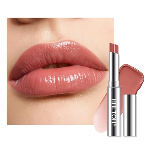 Image of Nude Honey Tinted Lip Balm for Women, Hydrating Lip Oil Stick Lip Gloss Lipstick for Mature Skin, Sheer Lightweight Moisturizing Lip Tint Balm with Natural Shine, Vegan & Cruelty-Free