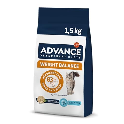 Advance Veterinary Diets Weight Balance – Croquettes pour Chats avec des Problèmes de surcharge pondérale – 1,5kg