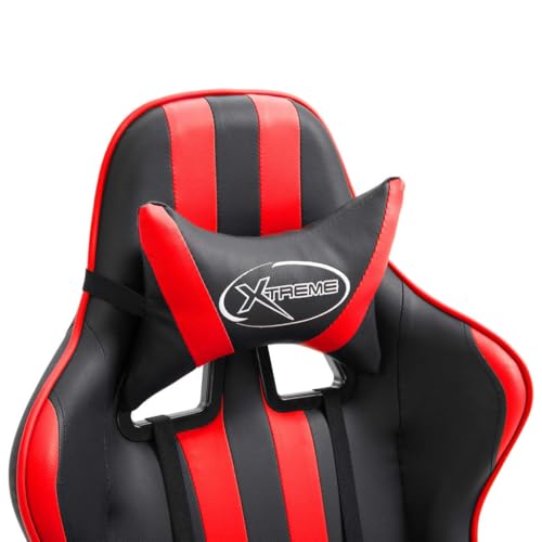 Sedia da Gaming Regolabile Ergonomica Imbottita di Lusso Schienale Alto Braccioli Regolabili Poltrona Racing Ufficio Seggiola Rosso in PU - Sedia gaming - Immagine 4