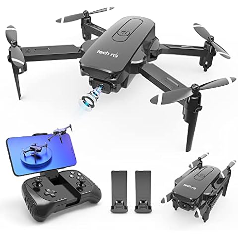 tech rc Mini Drone with Camera for Kids 1080p HD FPV RC Quadcopter with Gravity Sensor Mode, Altitude Hold, Headless Mode, 3D Flips & 2 Batteries, Foldable Drone Toys for Boys Girls Beginners Cover