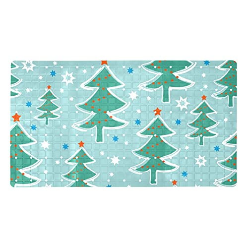 Alfombrilla de baño de PVC de alta calidad con estrellas de árbol de Navidad 2