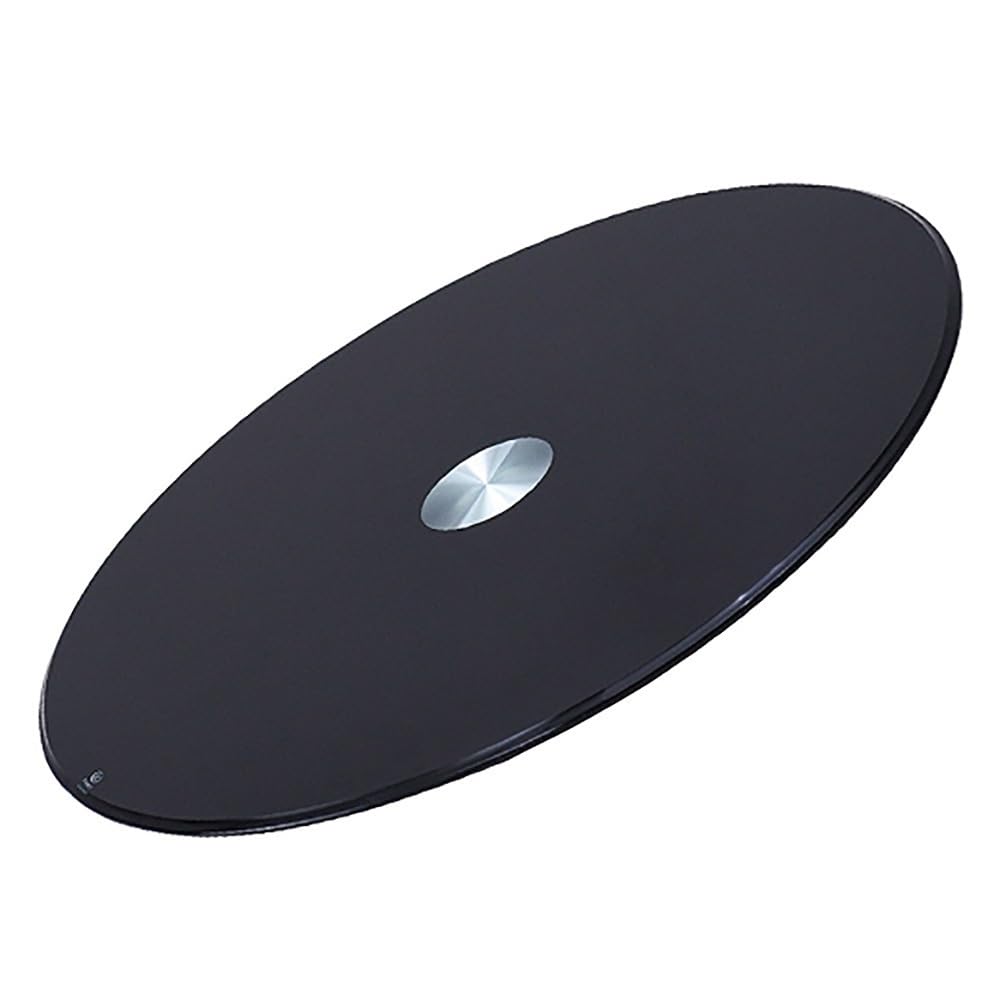 Plateau tournant en verre trempé noir Lazy Susan de 20 à 39 pouces pour table