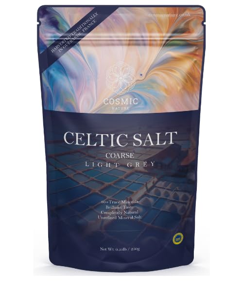 Premium Celtic Sea Salt 250g | Hand-Harvested | Mineral-Rich | Unrefined | Rich in 82 Essential Minerals | Healthy