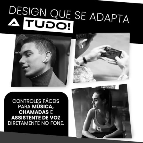 Fone De Ouvido Sem Fio Bluetooth 5.3 Compatível com Todos Celulares Android Com Microfone Redução de