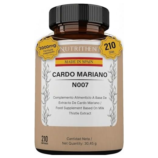 210 Comprimidos Cardo Mariano 3000mg | Extracto 100:1 para 7 Meses de Suministro | Detox Hepático y Depurativo Natural | Apto para Veganos | Sin OGM y Sin Gluten