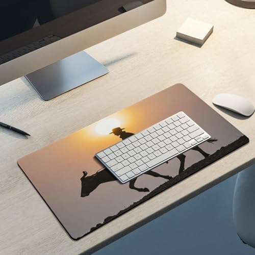 Mouse Pad Gaming Bull Riding Silhouette 60x30 cm miniatura 5
