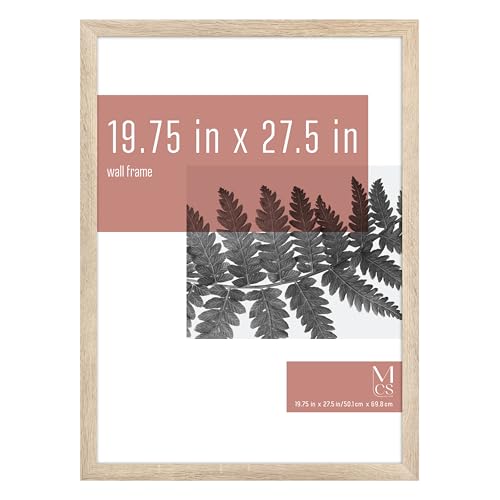 MCS Studio Gallery 19.75x27.5 Poster Frame Natural Woodgrain, Vertical & Horizontal Wall Hanging Large Picture Frame for Photos, Posters & Art Prints (1-Pack)
