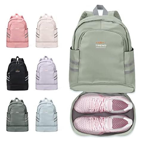 coofay Gym Backpack For Women Waterproof Backpack With Shoe Compartment Lightweight Travel Backpack Sports Backpack Small Gym Bag Cover