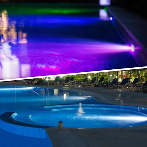 Foco piscina LED PAR56 RGB luz plana subacuática 12V 36W IP68 6