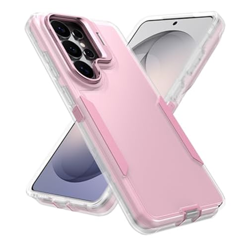 For Samsung Galaxy S26 Ultra/S26 Plus/S26�p�P�[�X�A�J�����z���_�[�t���w��h�~�J�o�[�t���X�[�p�[�X�����V�F��(Pink,S26 Plus)
