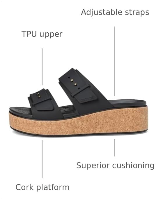 Image of Crocs Women's Brooklyn Cork Buckle Sandals