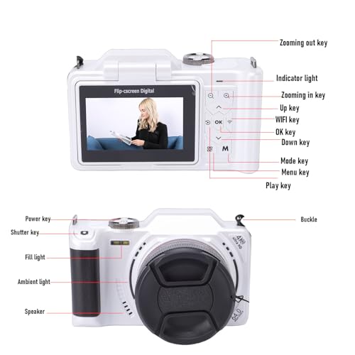 EBTOOLS Cámara Digital 4K 64MP con Pantalla Giratoria 3" miniatura 4