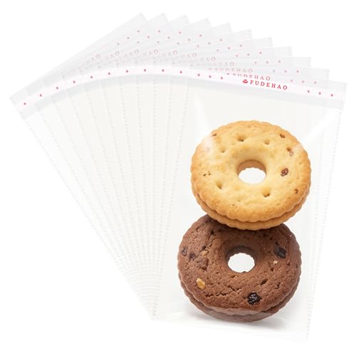 Volokitx 600 PCS 4x6 Inches Cellophane Bags Self Sealing Clear Cookie Bags Resealable Cello Bags for Packaging Cookies Candies Treats Jewelry and Party Favors