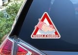adesivi bimbo a bordo gratis dimensione di 15 x 13,7 cm KIT di 2 Adesivi Bebe a bordo per l\'auto - NOME BIMBA/O A BORDO - Stampa Diretta U.V. (IDEALE PER ESTERNO)