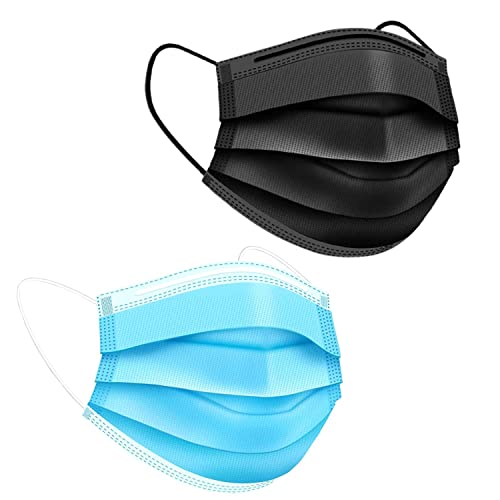 Image of MEELANA Non Woven Fabric 3 Ply Disposable Surgical Mask for Men Women with adjustable nose pin Reusable (Pack of 100) Breathable Masks