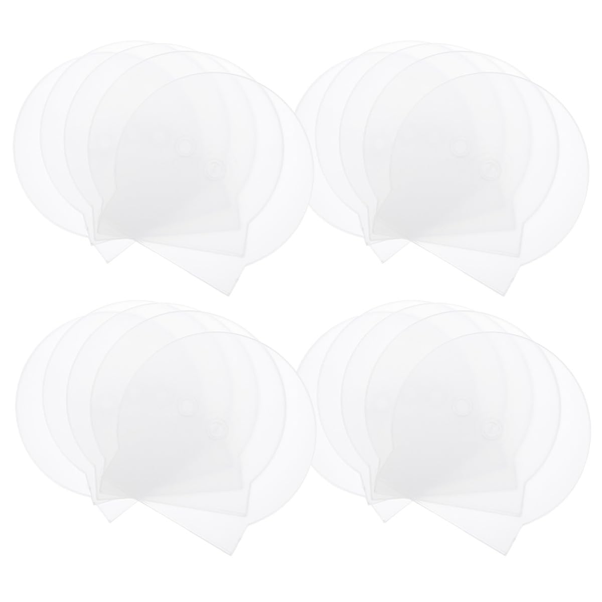 Lurrose Custodie Trasparenti e Facile Identificazione 50 Pezzi in Plastica per CD Scatole per Archiviazione CD Singoli Protezione Dalla Polvere Formato Semicircolare Bianco
