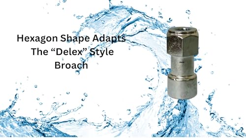 T & T Hardware Hexagon Broach Extension Adapter – Compatible with Delta, Glacier Bay, Homepointe & More, Faucet Handle Adapter for Delta Style Broach Stems | Durable Replacement Plumbing Part
