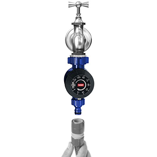 TATAY Manual water timer, with tap connector, and 1-120 minute programming, Blue, 7.5x8.5x14.5 cm - Image 3