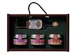 Cesta Gourmet - Caja de Madera Una combinación deslumbrante de color y sabor, fresca y fuerte. Ideal como salsa, perfecta para maridar con quesos, condimentar una bonita y jugosa loncha de jamón, embutidos, ensaladas, con carnes a la brasa o platos de carne y pescado. Hay momentos en la vida en los que la buena alternativa es reunir amigos y disfrutar tranquilamente de los placeres de un buen Licor de Cereza