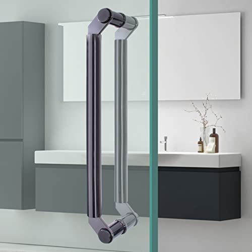 Barre de traction commerciale 37 po en acier inoxydable noir pour porte en verre