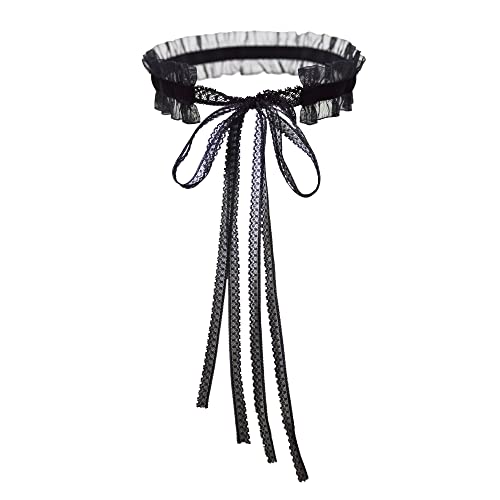 MOMOCAT Lace Choker Necklace for Women Bridal 90s Gothic Tatoo Choker Collar Kawaii Chocker Necklace Flower Ribbon Lolita Accessories