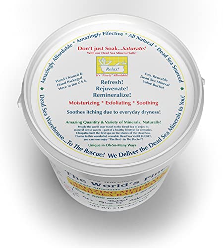 Dead Sea Warehouse-Amazing Minerals Dead Sea Bath Salts,100% Full Mineral Therapeutic Bath Salts, Detoxifying & Moisturizing, Exfoliating For Dry Skin, Unscented(5 Lbs) #TOP2